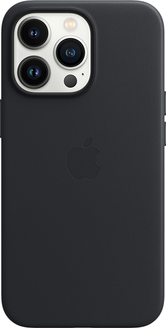 Estuche de cuero Apple con MagSafe en negro para iPhone 13 Pro, medianoche